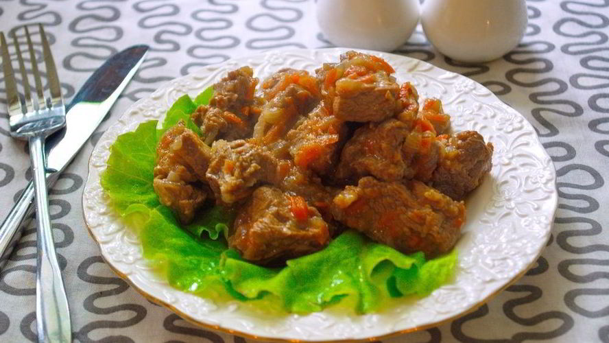 Рецепт мясное рагу с баклажанами