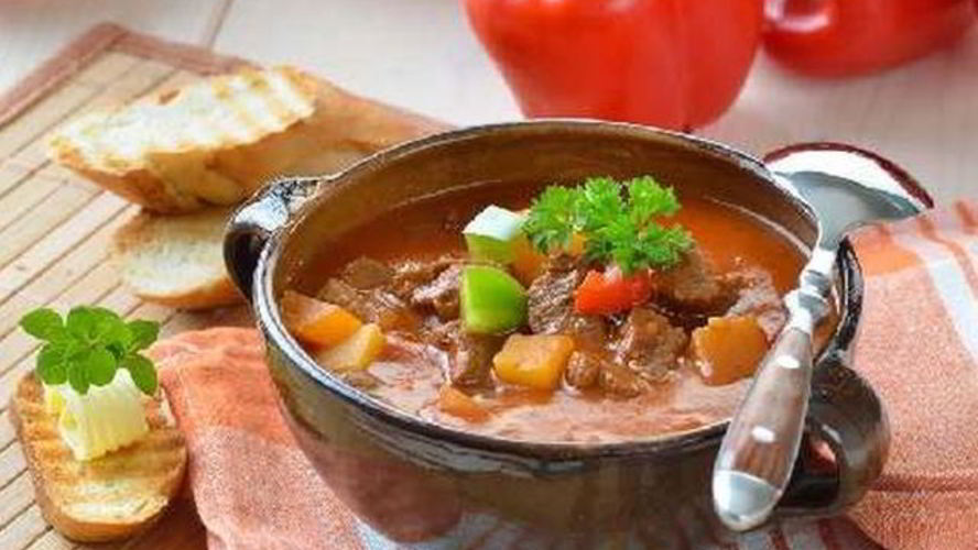 Рецепт мясное рагу с картофелем и болгарским перцем