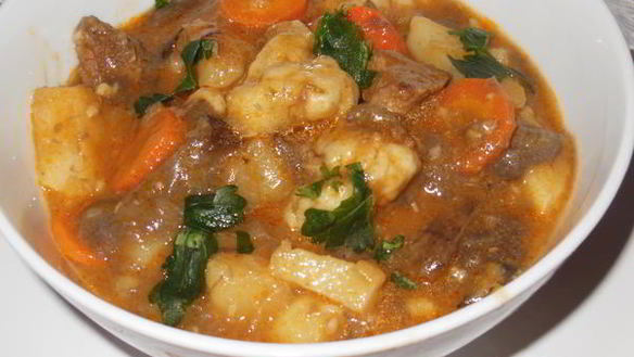 Рецепт Мясное рагу с сырными клецками
