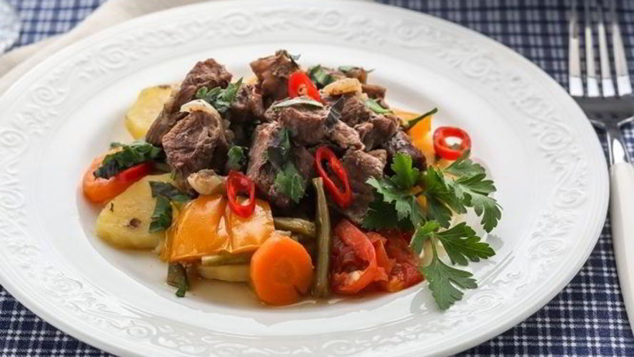 Рецепт овощное рагу с бараниной