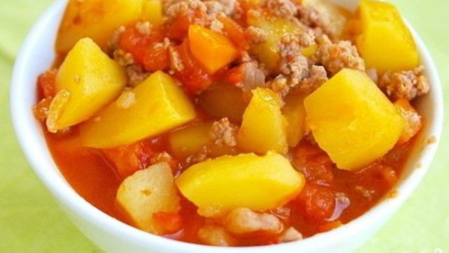 Рецепт овощное рагу с фаршем