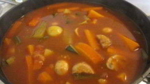 овощное рагу с грибами и кускусом