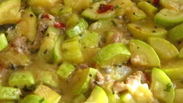 Рецепт Овощное рагу с курицей, картофелеми грибами