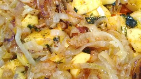 овощное рагу с курицей