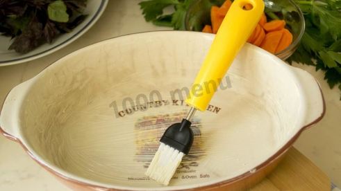 овощное рагу с мясным фаршем и баклажанами в духовке