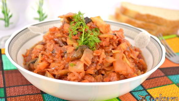 Рецепт Овощное рагу с рисом и шампиньонами в мультиварке