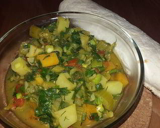 Овощное рагу с топинамбуром