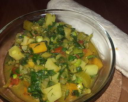 Овощное рагу с топинамбуром