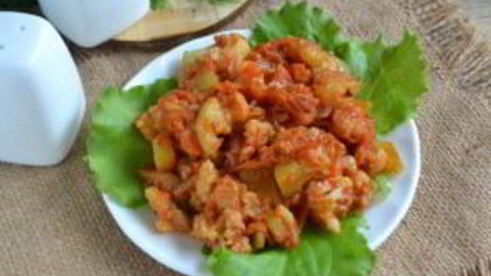 овощное рагу с цветной капустой и кабачками