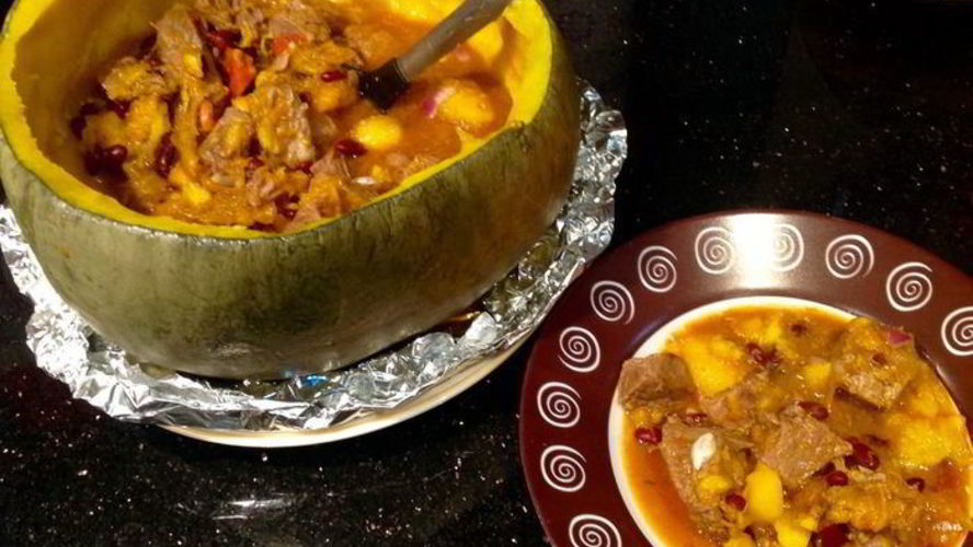 Рецепт пикантное рагу в тыкве