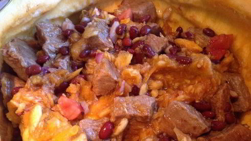 пикантное рагу в тыкве