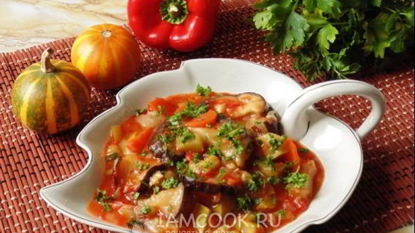Рецепт Рагу из баклажанов и кабачков