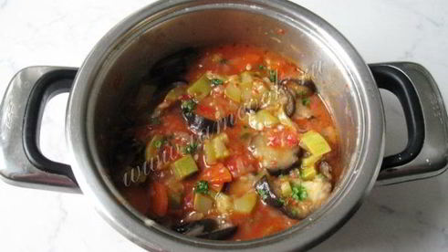 рагу из баклажанов и кабачков