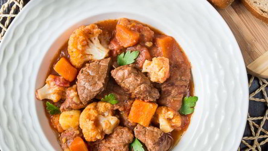 Рецепт рагу из говядины с цветной капустой