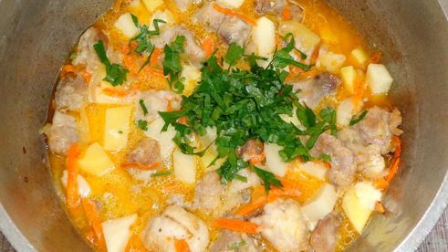 рагу из кролика с овощами