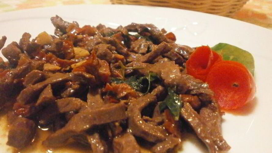 Рецепт рагу из сердца с вялеными помидорами