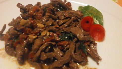 рагу из сердца с вялеными помидорами