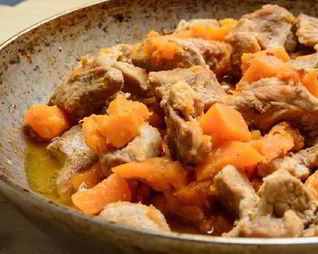 Рагу из телятины и тыквы