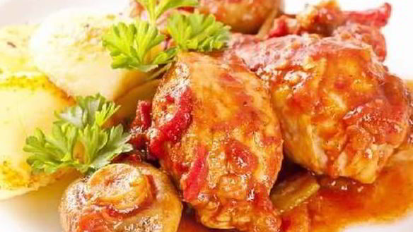 Рецепт Рагу из цыпленка с белым вином