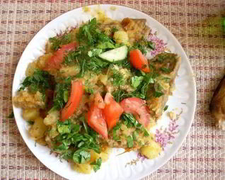 Рагу на свиных ребрышках