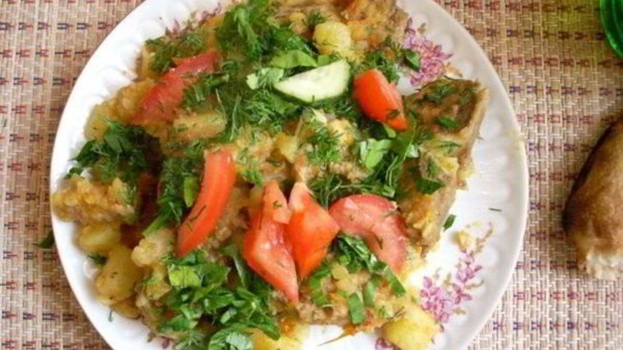 Рецепт рагу на свиных ребрышках