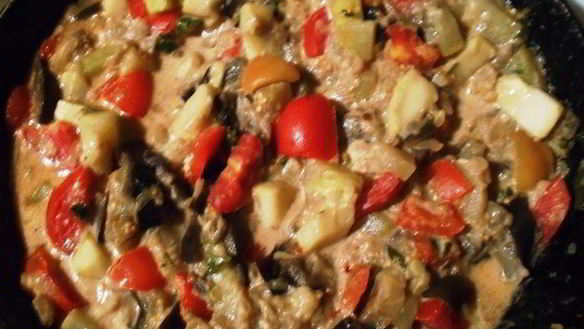 Рецепт Рагу овощное Баклажаны в сметане