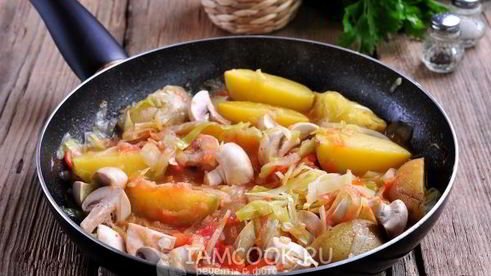 рагу овощное с капустой и картошкой