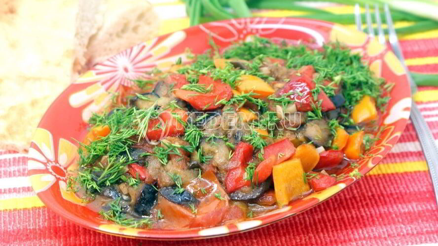 Рецепт рагу с баклажанами
