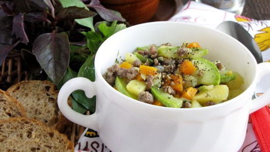 Рецепт рагу с кабачком и базиликом