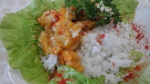 Рецепт Солнечное рагу с курицей, тыквой и сливами