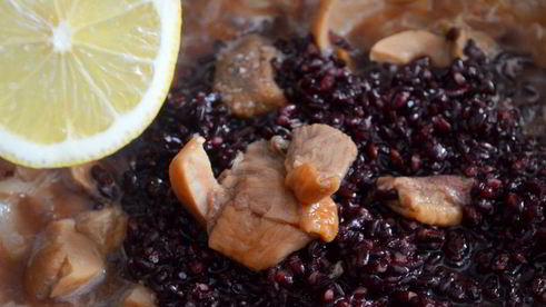 черное ризотто