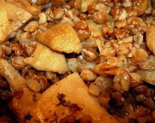 Гречневое ризотто с белыми грибами