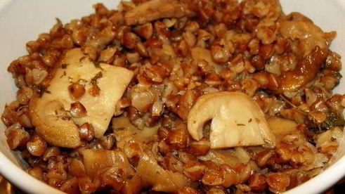 гречневое ризотто с белыми грибами