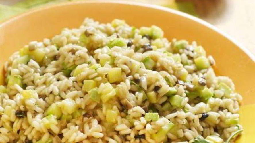 Рецепт легкое весеннее ризотто с кабачком