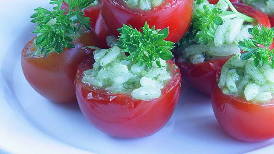 Рецепт помидорки черри, фаршированные ризотто