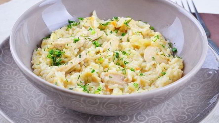 Рецепт ризотто по-русски с сочной курочкой