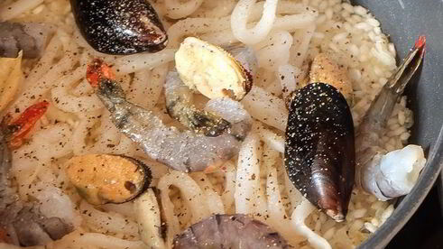 ризоттo porto venere с морепродуктами