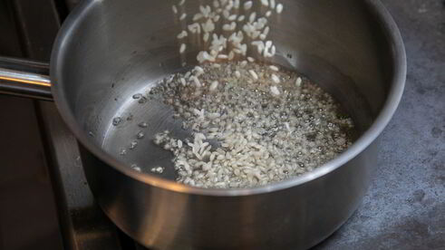 ризотто с белыми грибами и трюфельной пастой