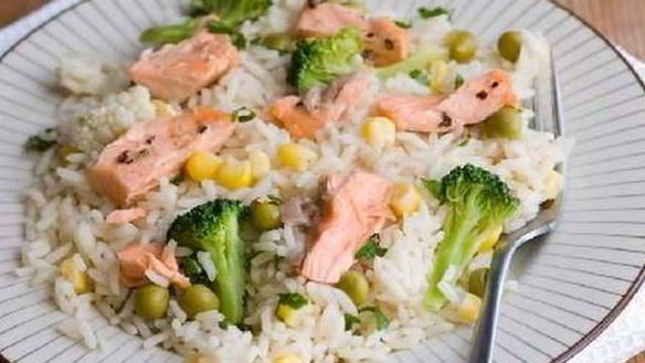 Рецепт Ризотто с брокколи и лососем