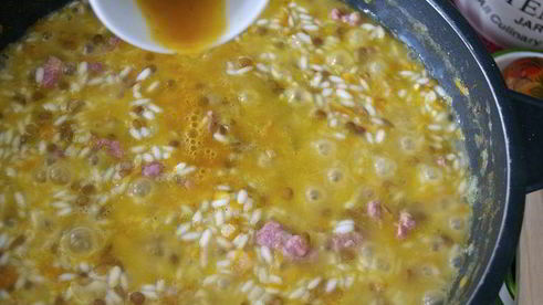 ризотто с чечевицей