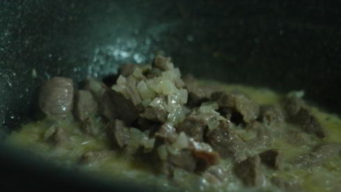 ризотто с говядиной