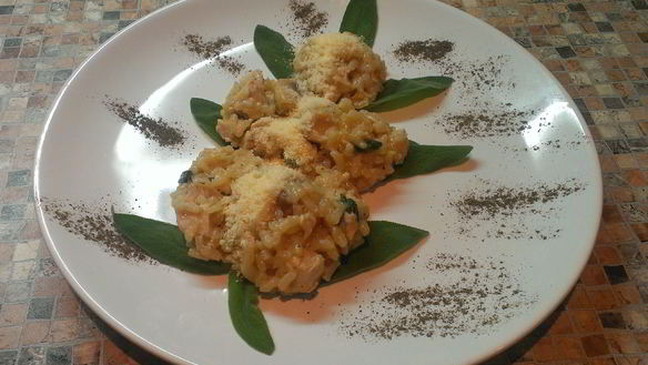 Рецепт Ризотто с индейкой, грибами и шалфеем