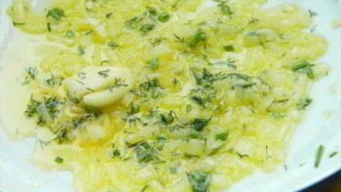 ризотто с креветками и сливками