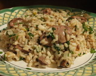 Ризотто с куриной печенкой