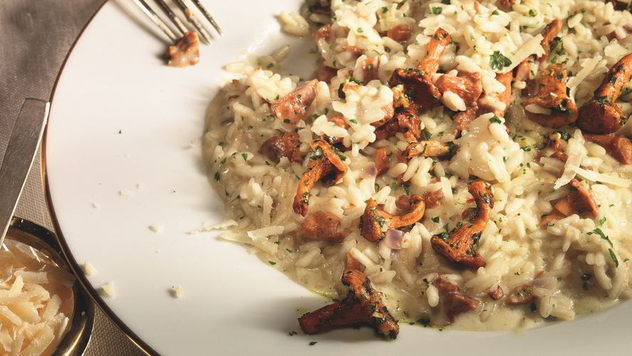 Рецепт ризотто с лисичками