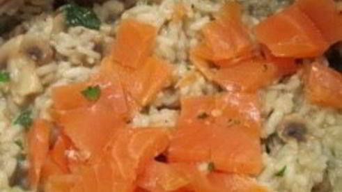 ризотто с лососем