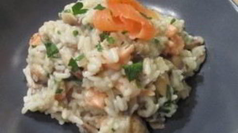 ризотто с лососем