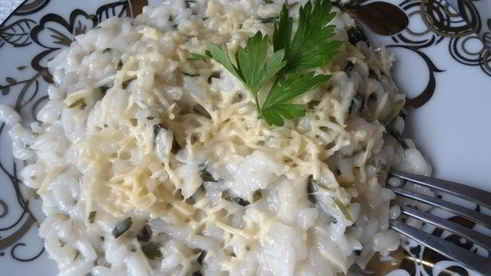 ризотто с петрушкой и фетой