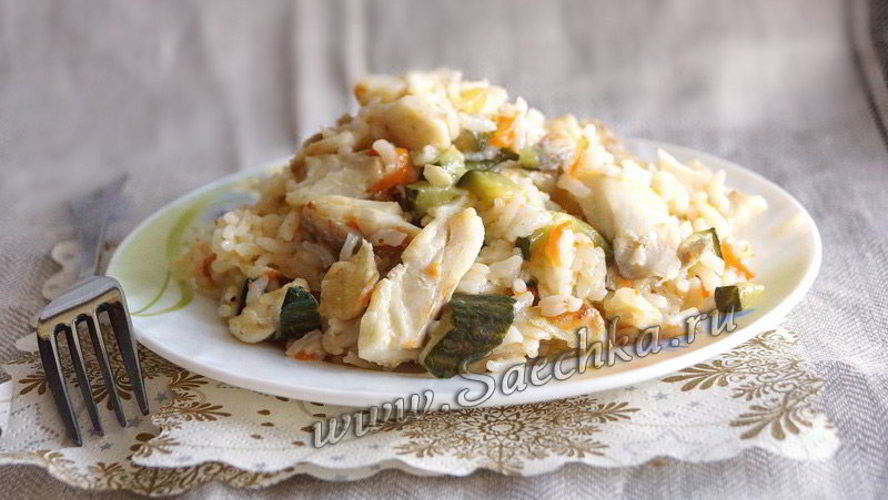 Рецепт ризотто с рыбой