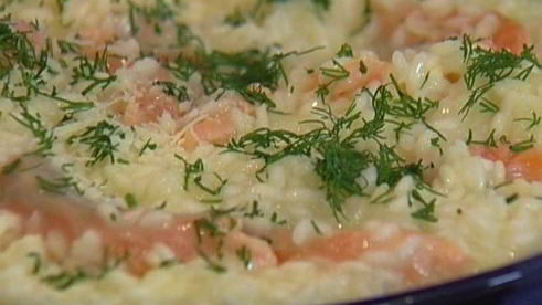 ризотто с семгой